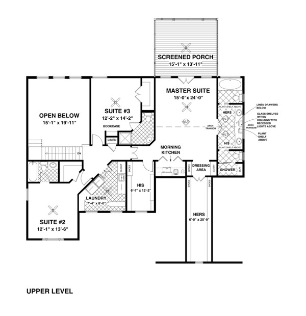 Upper Level Floorplan image of The Stonecrest House Plan